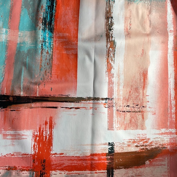 Pretty paint brush patterned skirt and Belt. Worthington Size 14 - Picture 3 of 11